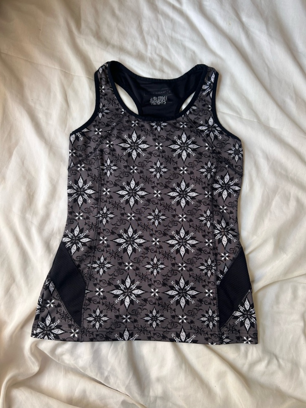 Tek Gear Athletic Workout Tank Top Sports Floral y2k Outdoor Womens Small EUC